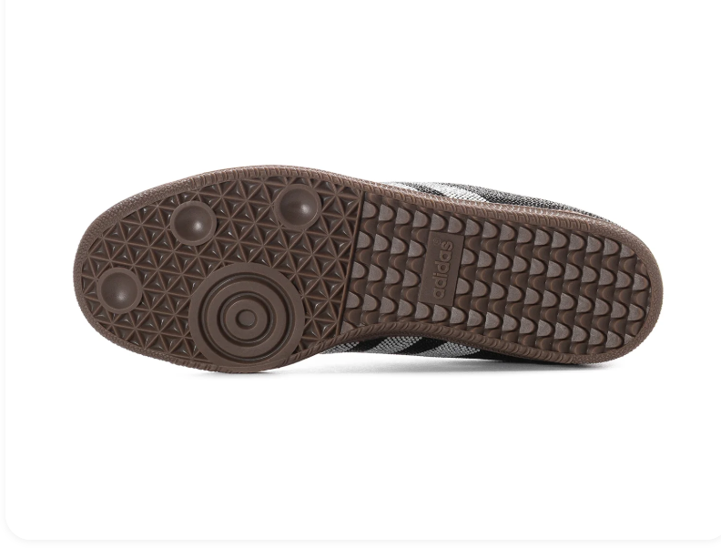 Adidas Black Rhinestone Sneakers with Silver Stripes and Brown Sole