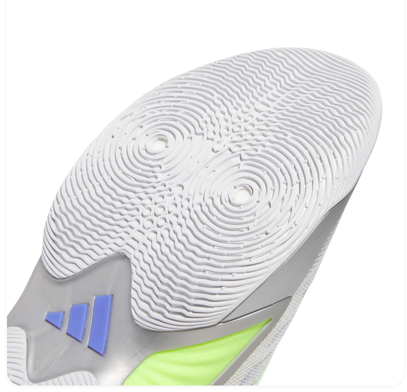 Adidas Light Grey Sneakers with Neon Lime and Purple Accents