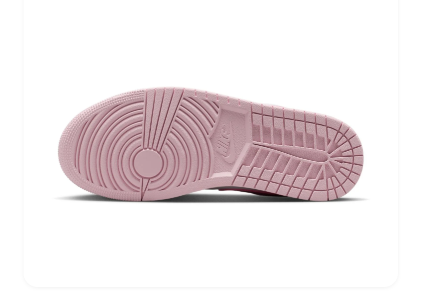 Air Jordan 1 Low Pink and White Sneakers
