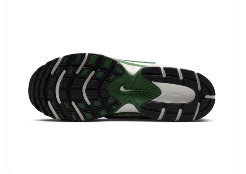 Nike Light Taupe Mesh Sneakers with Dark Green Accents