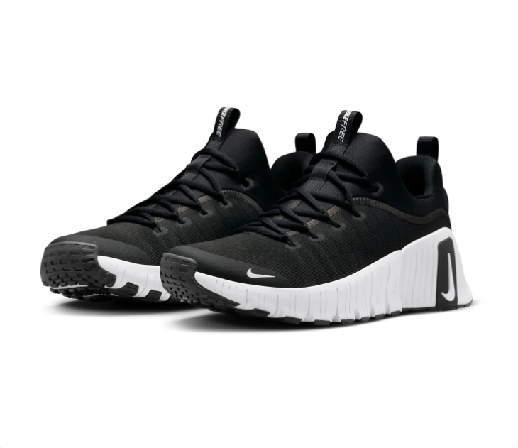 Nike Free Metcon Black and White Sneakers with Sculpted Sole