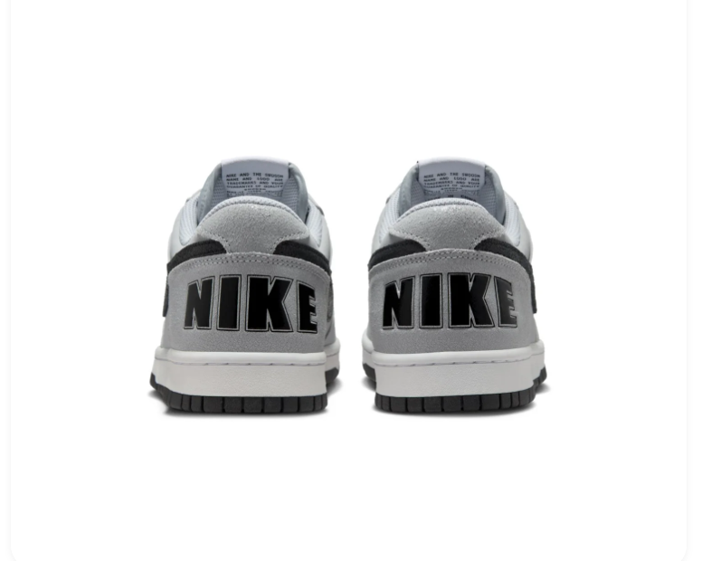 Nike Light Grey Low-Top Sneakers with Black Swoosh